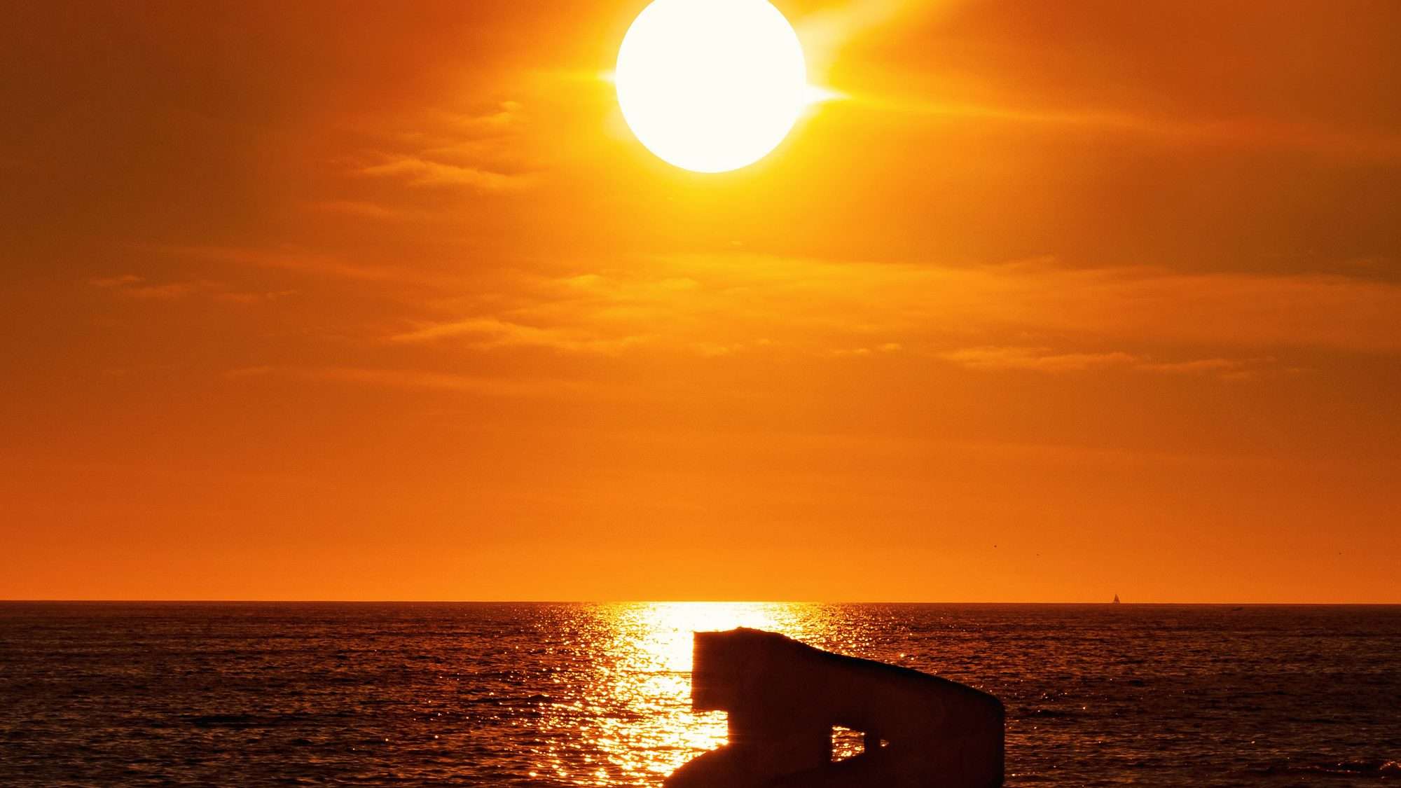 Atardecer sobre el Pacífico desde Olas Altas, Mazatlán